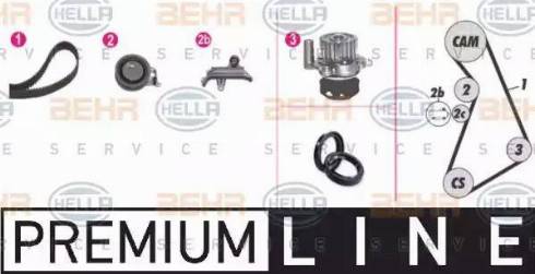 HELLA 8MP 376 809-811 - Water Pump & Timing Belt Set car-mod.net