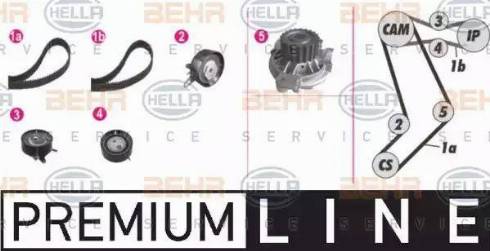 HELLA 8MP 376 804-841 - Water Pump & Timing Belt Set car-mod.net