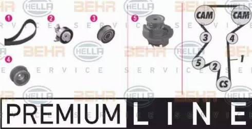 HELLA 8MP 376 804-861 - Water Pump & Timing Belt Set car-mod.net