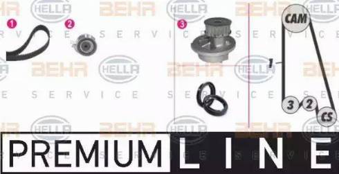 HELLA 8MP 376 800-801 - Water Pump & Timing Belt Set car-mod.net