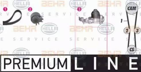 HELLA 8MP 376 802-851 - Water Pump & Timing Belt Set car-mod.net