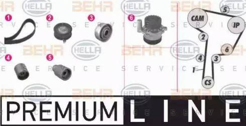 HELLA 8MP 376 802-881 - Water Pump & Timing Belt Set car-mod.net