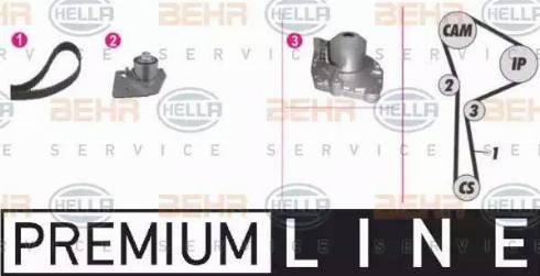 HELLA 8MP 376 802-821 - Water Pump & Timing Belt Set car-mod.net