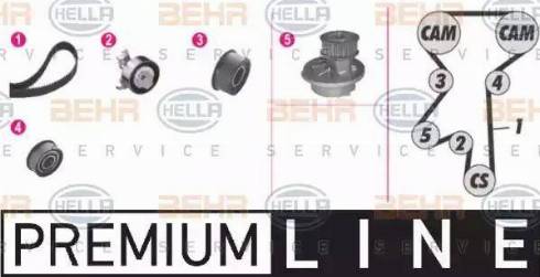 HELLA 8MP 376 802-871 - Water Pump & Timing Belt Set car-mod.net