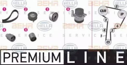 HELLA 8MP 376 807-811 - Water Pump & Timing Belt Set car-mod.net