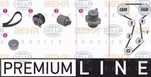 HELLA 8MP 376 814-841 - Water Pump & Timing Belt Set car-mod.net