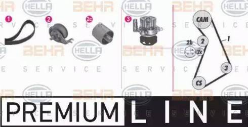 HELLA 8MP 376 814-861 - Water Pump & Timing Belt Set car-mod.net