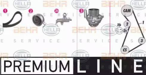 HELLA 8MP 376 811-841 - Water Pump & Timing Belt Set car-mod.net