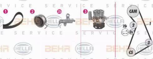 HELLA 8MP 376 811-831 - Water Pump & Timing Belt Set car-mod.net