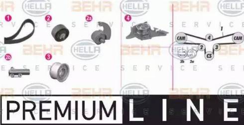 HELLA 8MP 376 812-841 - Water Pump & Timing Belt Set car-mod.net