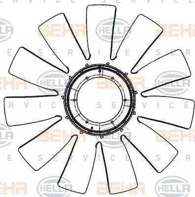 HELLA 8MV 376 906-601 - Fan Wheel, engine cooling car-mod.net