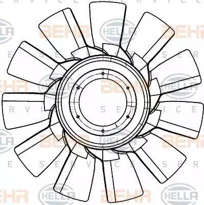 HELLA 8MV 376 907-301 - Fan Wheel, engine cooling car-mod.net