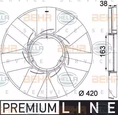 HELLA 8MV 376 757-471 - Fan Wheel, engine cooling car-mod.net