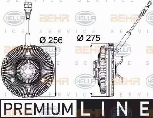 HELLA 8MV 376 734-211 - Clutch, radiator fan car-mod.net