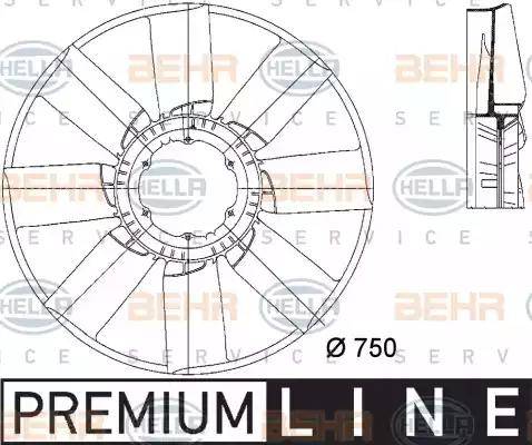 HELLA 8MV 376 733-261 - Fan Wheel, engine cooling car-mod.net