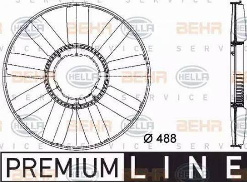 HELLA 8MV 376 733-211 - Fan Wheel, engine cooling car-mod.net