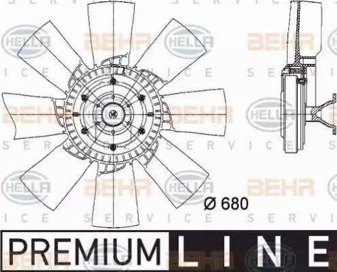 HELLA 8MV 376 728-391 - Fan, radiator car-mod.net