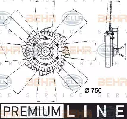 HELLA 8MV 376 728-371 - Fan, radiator car-mod.net