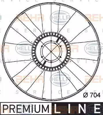 HELLA 8MV 376 728-771 - Fan Wheel, engine cooling car-mod.net