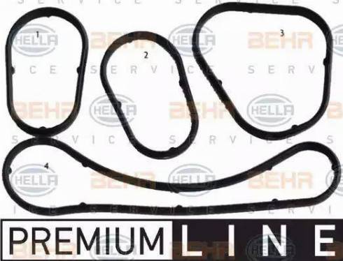 HELLA 8MY 376 742-071 - Gasket Set, oil cooler car-mod.net