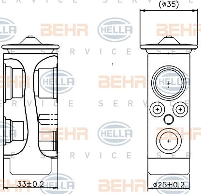 HELLA 8UW 351 004-284 - Expansion Valve, air conditioning car-mod.net