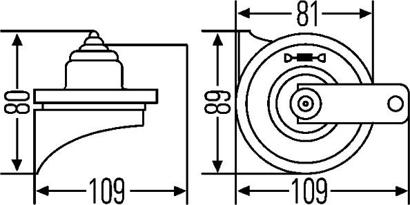 HELLA 3FG 007 424-011 - Fanfare Horn car-mod.net