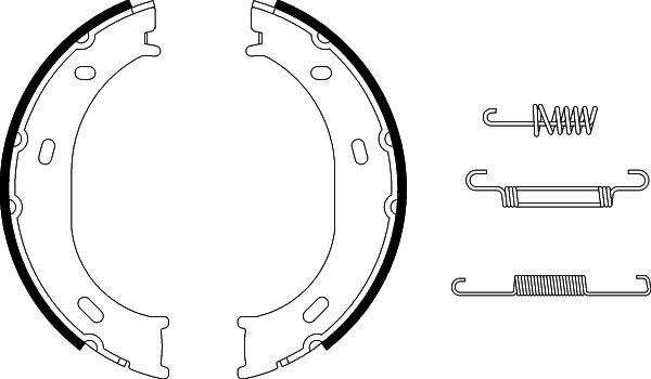 HELLA PAGID 8DA 355 050-291 - Brake Shoe Set, parking brake car-mod.net