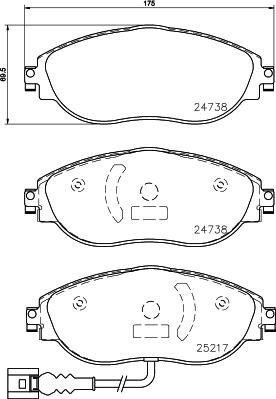 HELLA PAGID 8DB 355 045-691 - Brake Pad Set, disc brake car-mod.net