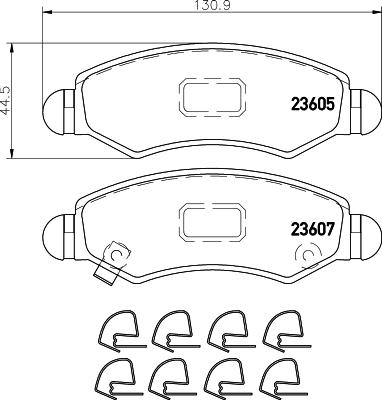 HELLA PAGID 8DB 355 011-691 - Brake Pad Set, disc brake car-mod.net