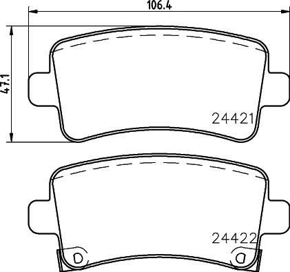 AUGROS 55603740 - Brake Pad Set, disc brake car-mod.net
