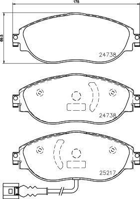 HELLA PAGID 8DB 355 021-971 - Brake Pad Set, disc brake car-mod.net