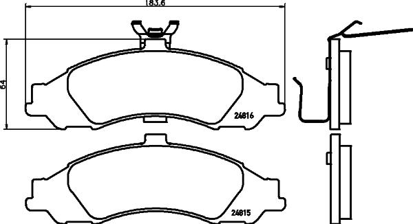 HELLA PAGID 8DB 355 021-011 - Brake Pad Set, disc brake car-mod.net