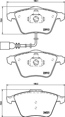 HELLA PAGID 8DB 355 023-671 - Brake Pad Set, disc brake car-mod.net
