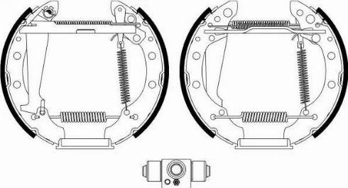 HELLA PAGID 8DB 355 022-701 - Drum Brake Shoe Set car-mod.net