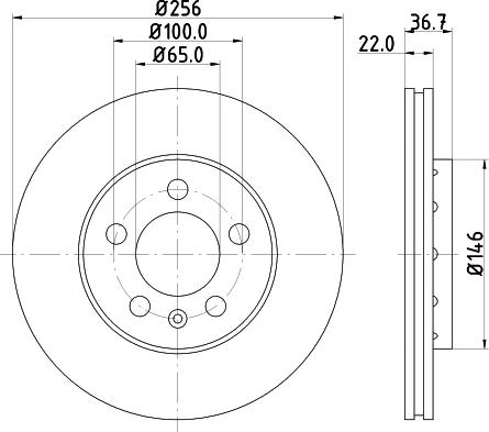 HELLA PAGID 8DD 355 105-361 - Brake Disc car-mod.net
