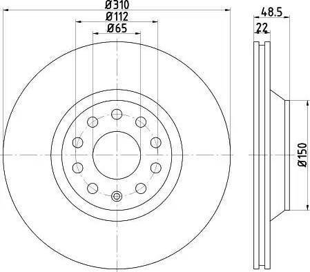 HELLA PAGID 8DD 355 121-911 - Brake Disc car-mod.net