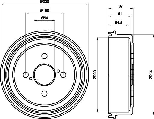 HELLA PAGID 8DT 355 302-161 - Brake Drum car-mod.net