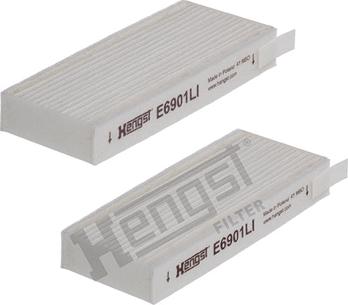Hengst Filter E6901LI-2 - Filter, interior air car-mod.net