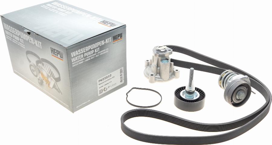 Hepu PK05810 - Water Pump + V-Ribbed Belt Set car-mod.net