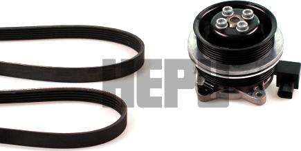 Hepu PK06511 - Water Pump + V-Ribbed Belt Set car-mod.net