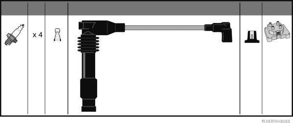 Herth+Buss Jakoparts J5380905 - Ignition Cable Kit car-mod.net