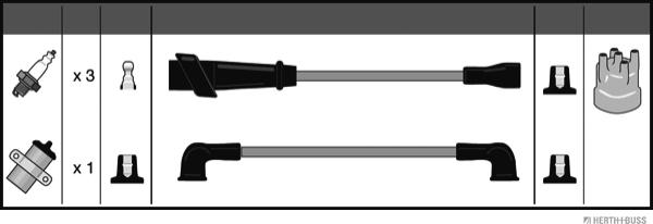 Herth+Buss Jakoparts J5388018 - Ignition Cable Kit car-mod.net