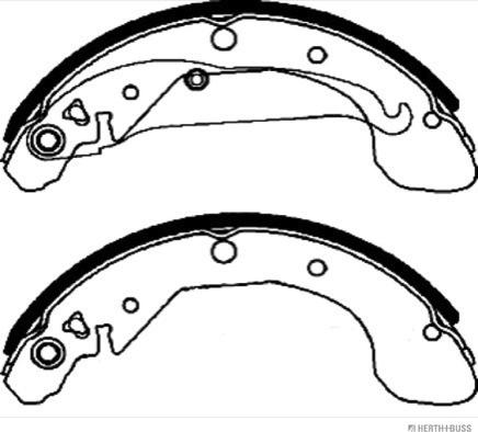 Herth+Buss Jakoparts J3500909 - Drum Brake Shoe Set car-mod.net