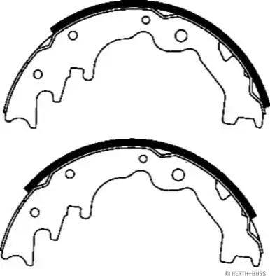 Herth+Buss Jakoparts J3503033 - Drum Brake Shoe Set car-mod.net