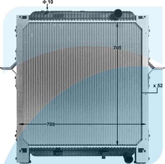 HIGHWAY AUTOMOTIVE 10041932 - Radiator, engine cooling car-mod.net