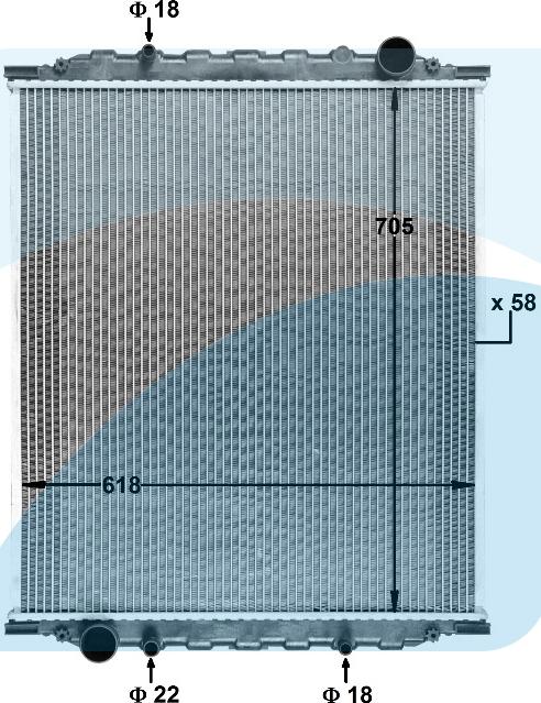 HIGHWAY AUTOMOTIVE 11031027 - Radiator, engine cooling car-mod.net
