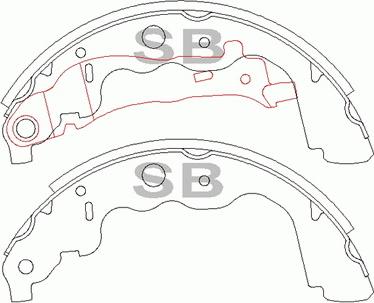 Hi-Q SA191 - Drum Brake Shoe Set car-mod.net