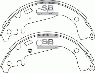 Hi-Q SA169 - Drum Brake Shoe Set car-mod.net