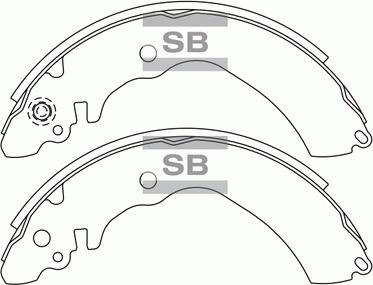 Hi-Q SA170 - Drum Brake Shoe Set car-mod.net