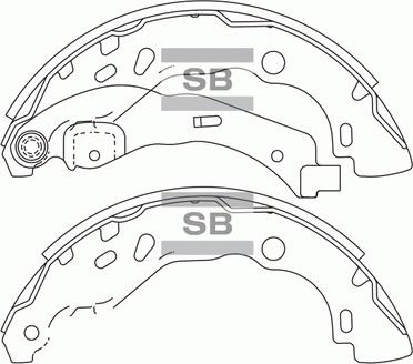 Hi-Q SA177 - Drum Brake Shoe Set car-mod.net
